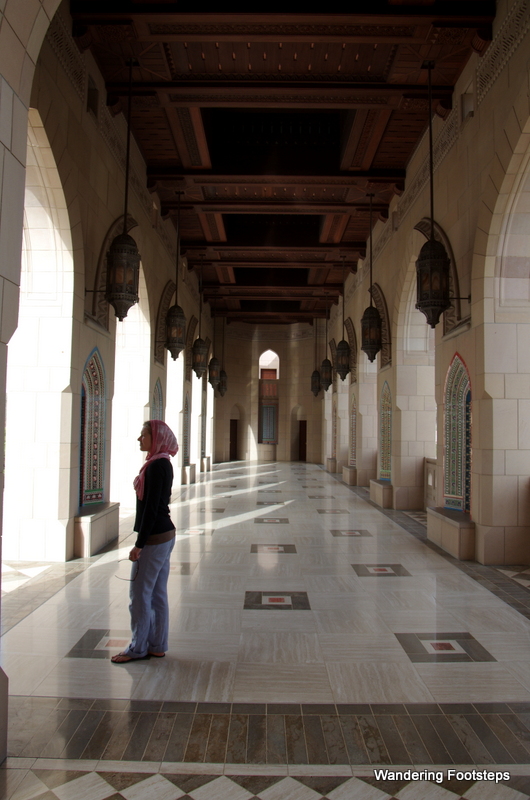 The outer corridors of the Grand Mosque.