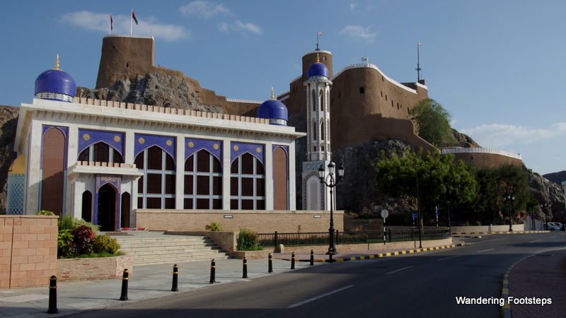 It's difficult to decide which building I like better - Al Jabani Fort or one of many little mosques that dot Muscat...