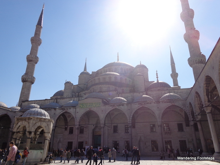 The Blue Mosque (also called Sultanahmet Mosque, named after the first Ottoman Sultan).