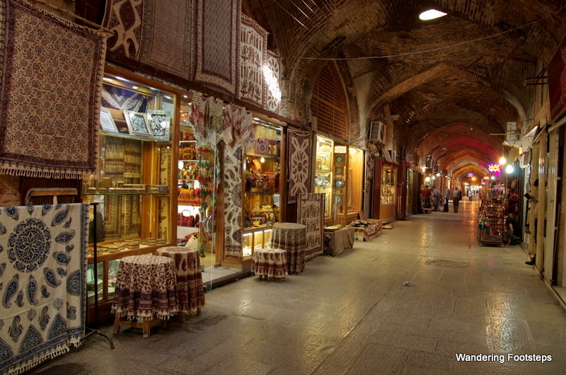 Bruno spent a lot of time wandering around this covered market in Esfehan.