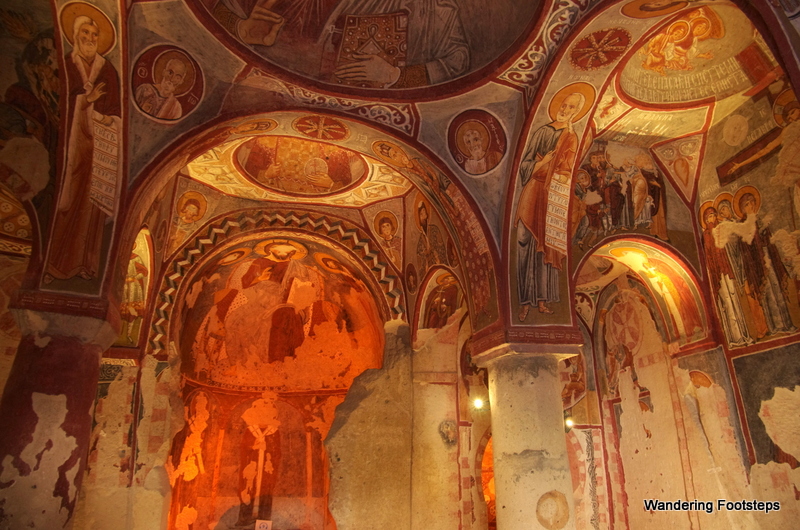Some of the most impressive frescoes inside Gӧreme's cave churches.