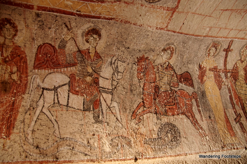 St. George slaying the dragon - a story also heavily featured at Lalibela's rock-hewn churches.