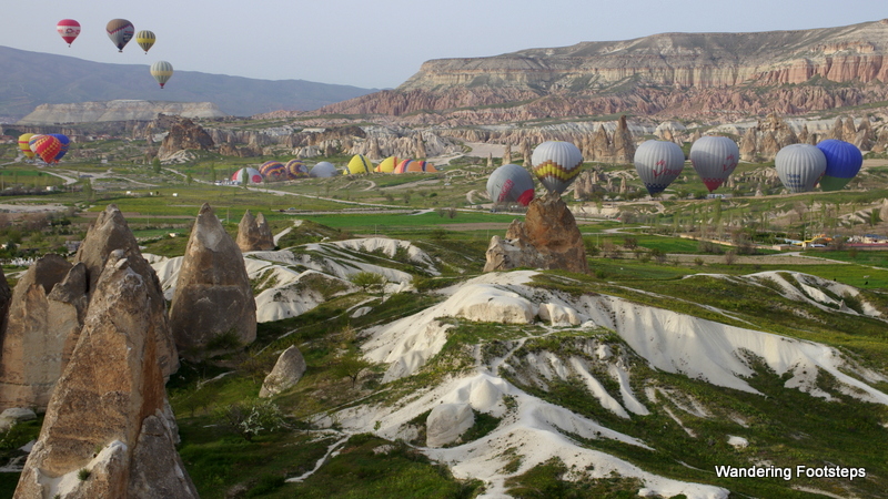 Sunset and hot-air balloons in Cappadocia.  Pretty well near perfect, no?