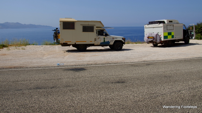 Two camper vans on the Lycian Way.