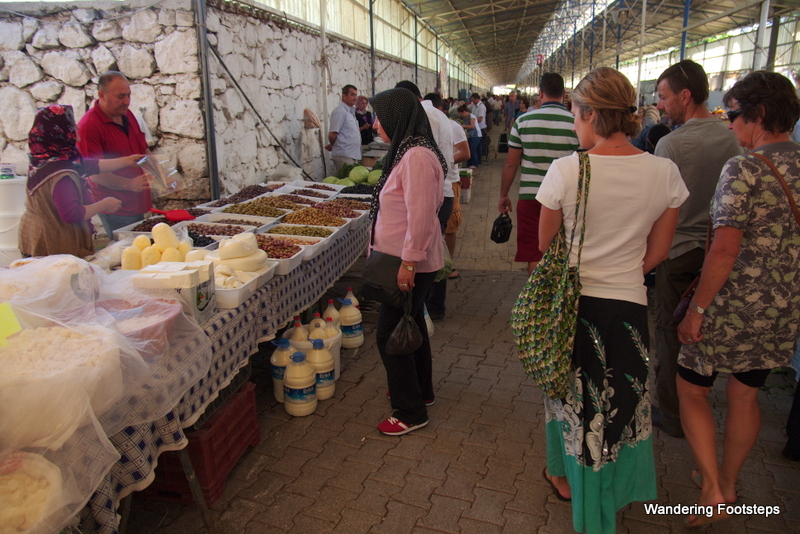 It’s only a proper Turkish market if there are homemade cheeses, fresh milk, and at least ten different types of olives!