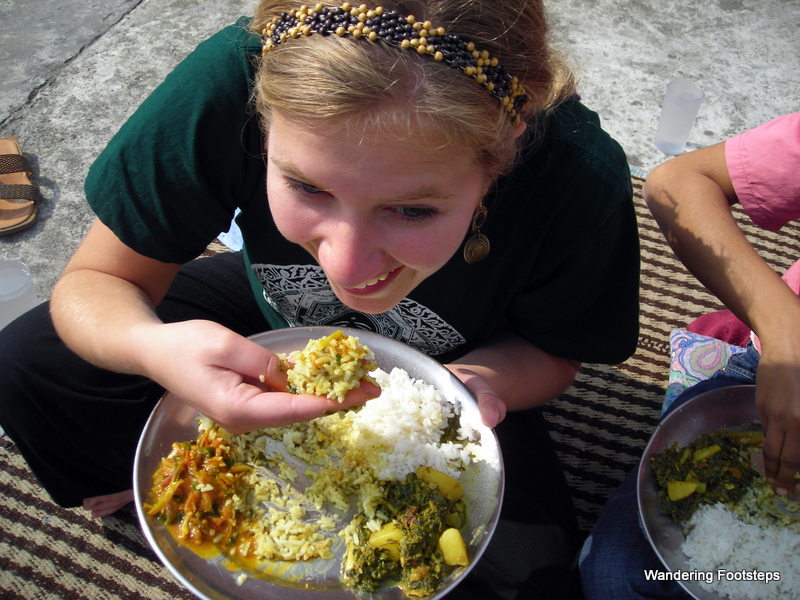 I was super happy to find out that they eat with their hands in Nepal, too!