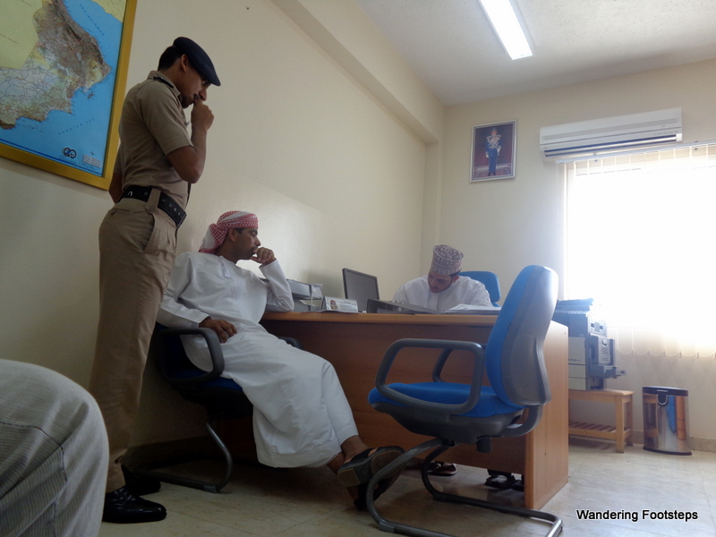Our run-in with Omani border police.  It all turned out ok.