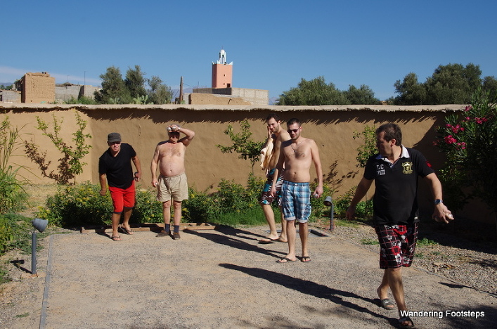 A game of petanque amongst the men.