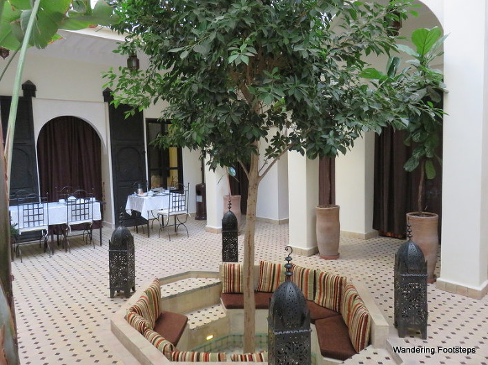 The courtyard of Riad Signature.