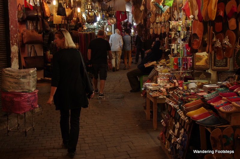 In the babouche souq.