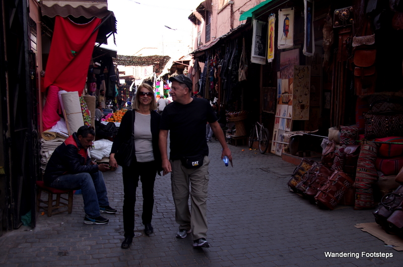 My parents, adventuring into the medina of Marrakech.