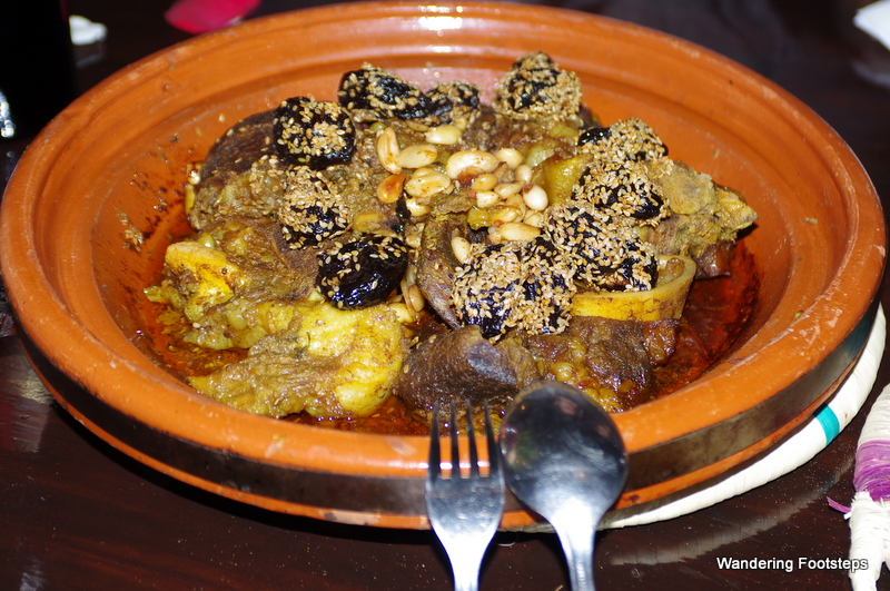 One of the many spectacular tagines Hafida and Atika cooked for us.