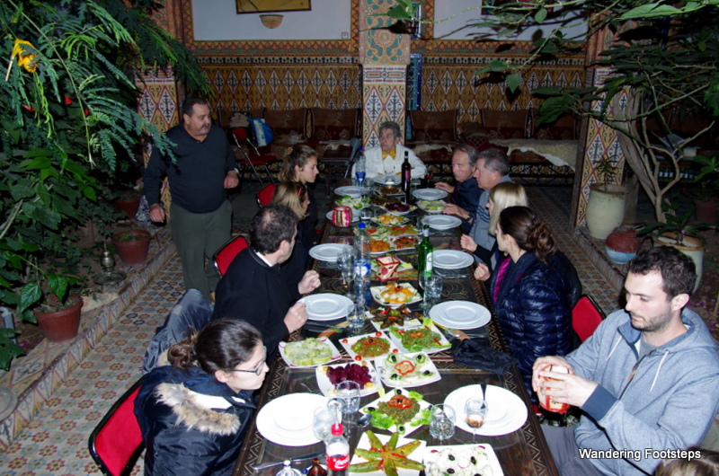 Our New Year's/Family Birthdays dinner at Riad Maryam.