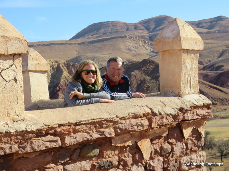 Taking in the view from the kasbah’s rooftop terrace.