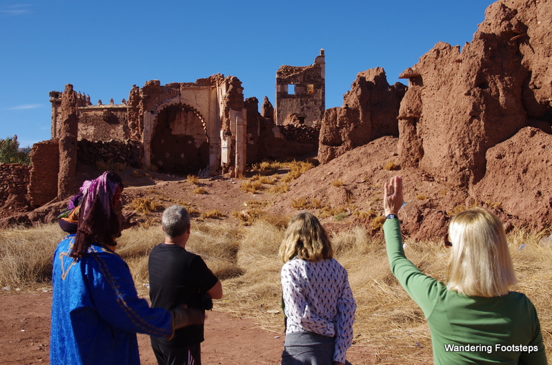 The Telouet Kasbah, with our guide, Mohammed, a descendant of one of the 1,300 black slaves held here.