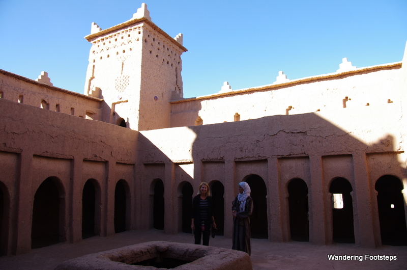 Visiting the Amridil Kasbah with mom and Fatima.