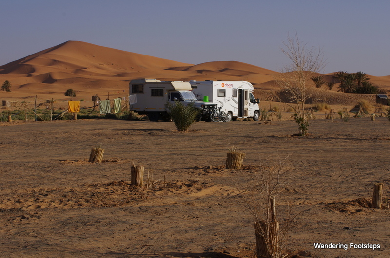 Our campsite at the edge of Erg Chebbi.