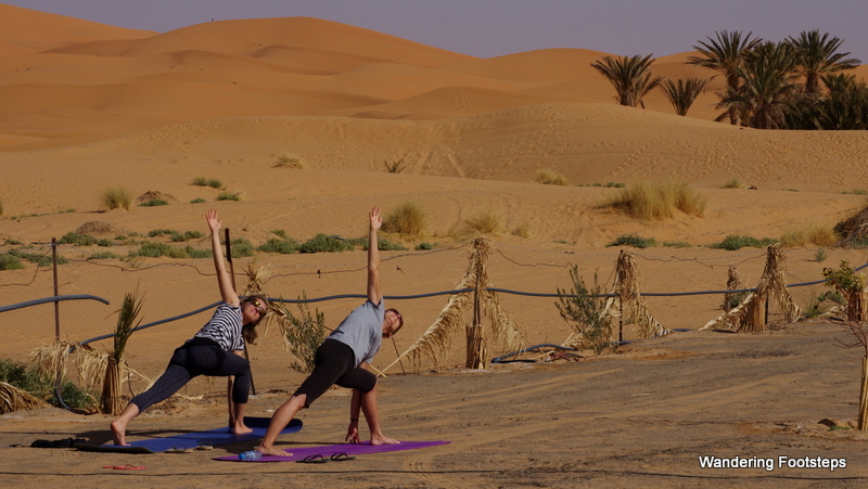 Yoga by the dunes.