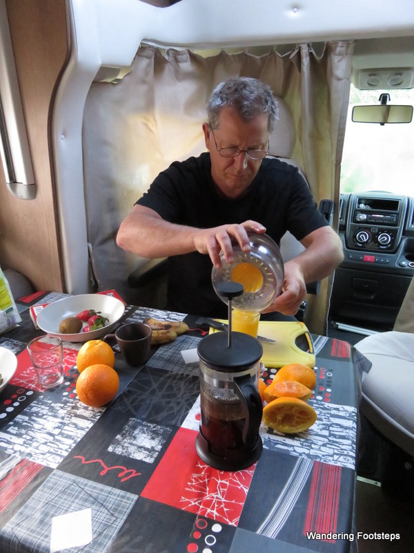 Dad really got into his healthy breakfasts in the camper!