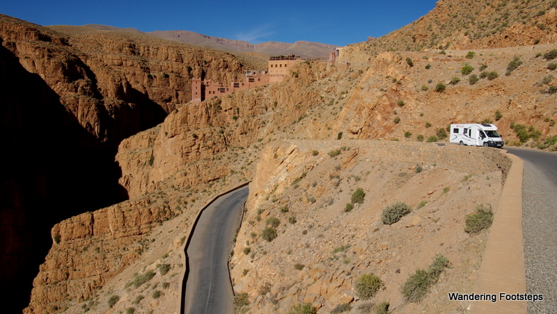 Going up the hairpin bends in Dades Gorge.