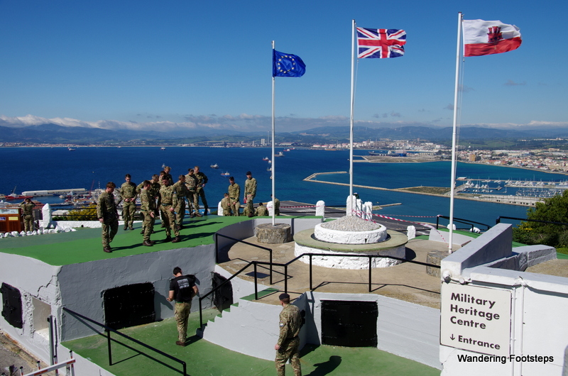 Gibraltar has a big military presence, but it's apparently been scaled back in recent years.