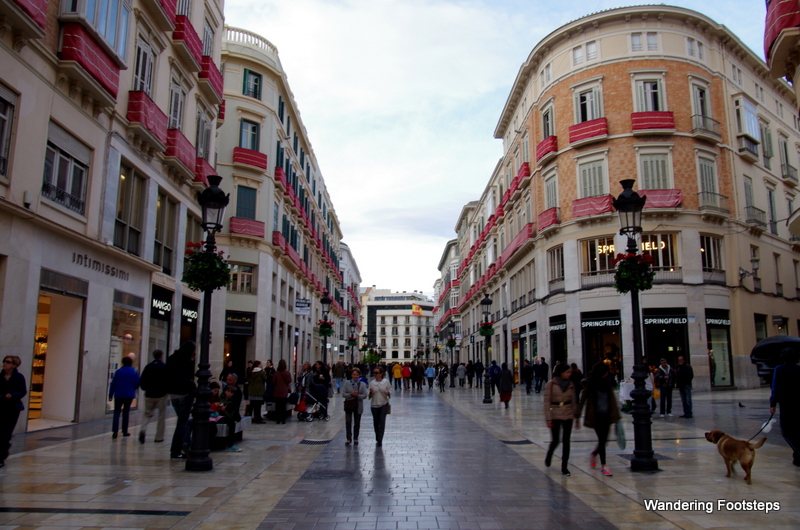 The big shopping boulevard in the historical district.