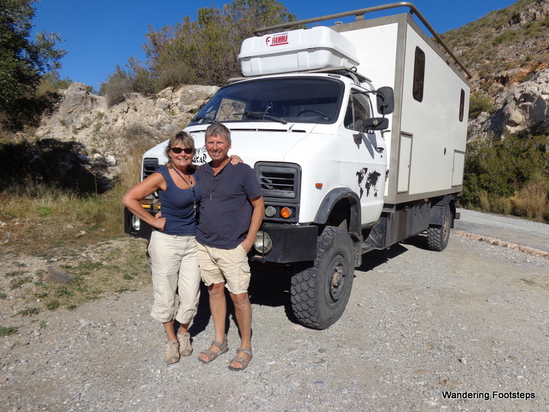 The very nice English couple we met, and their very cool overland vehicle.