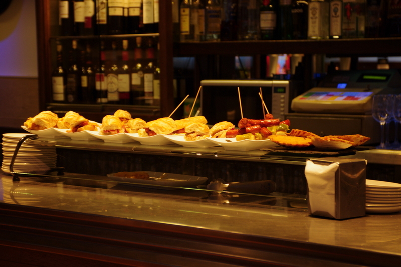 According to our friend Josu, pinchos are like tapas, but served on bread.