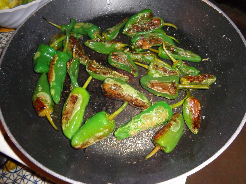 Green pimentos make an awesome appetizer!  Just salt, sautee, and pop 'em in your mouth!