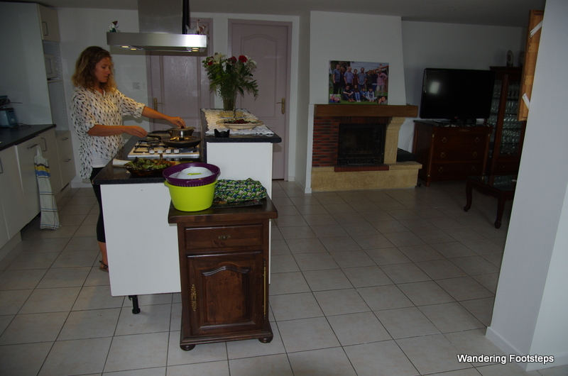 To celebrate their move, Bruno and I cooked dinner for Pierrot and Annie at their new home.
