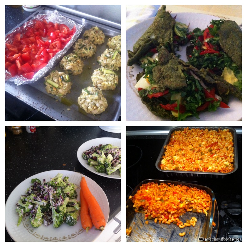 And some MORE food - cannelloni patties; crepes; vegan broccoli salad; and macaroni casserole.