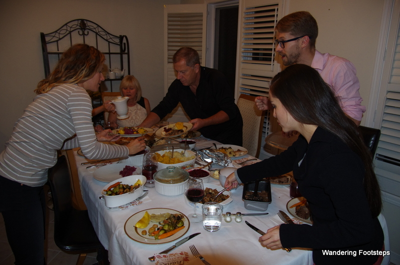 Thankful for food and family.