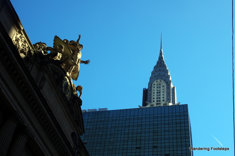 Here's another view of Grand Central, with the Chrysler Building popping up behind.