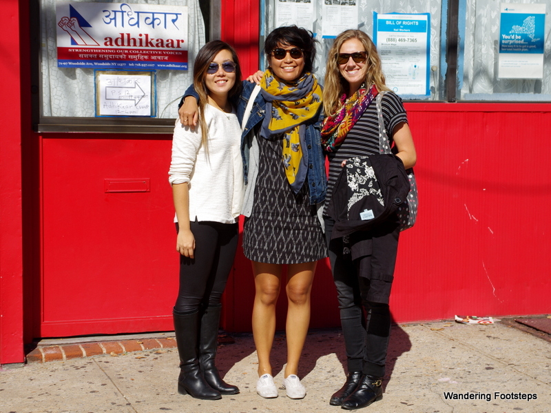 My friends Muna and Aya.  We're heading to a Nepali Dashain celebration in Queens.