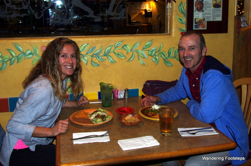 Celebrating our 3rd wedding anniversary in style at a local Sonoran/Mexican restaurant in Tucson.