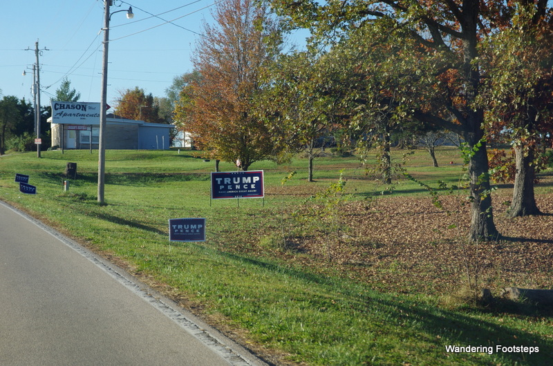 Trump/Pence signs everywhere.