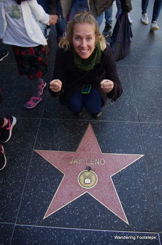 Of course I had to pose next to Jay Leno's star when we visited Hollywood.