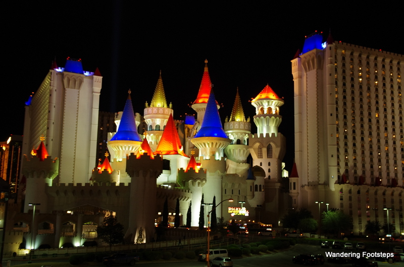 The knight- and castle-themed Excalibur hotel.  Reminds me of something from Mario Brothers.