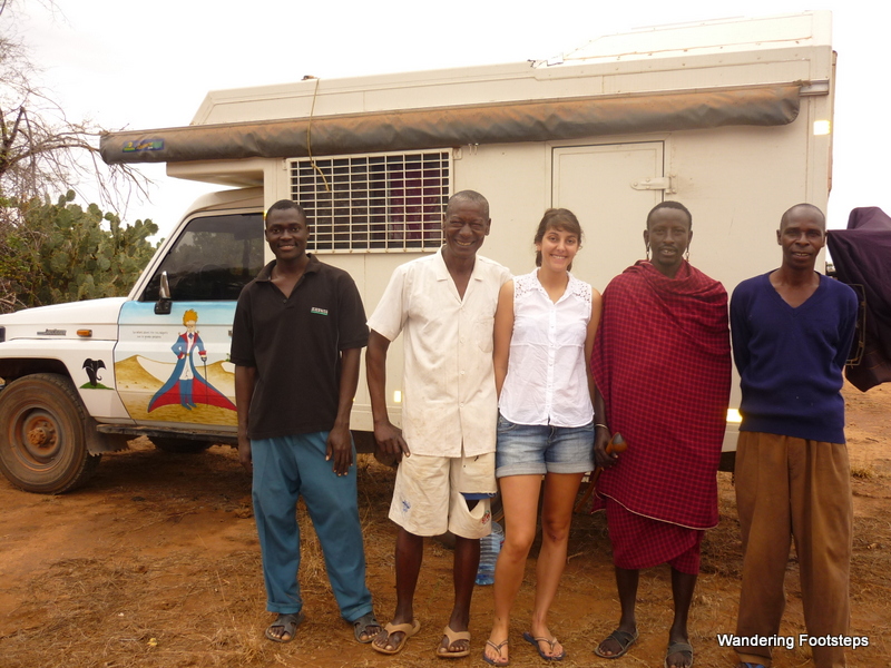 Maasais in Kenya make friends with Bruno's niece when she visits us.