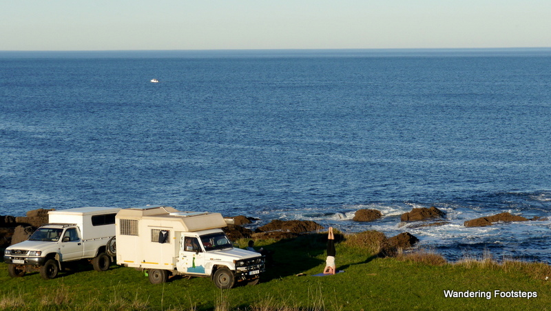 Camping along the northern Basque coast of Spain with overlanding friends.