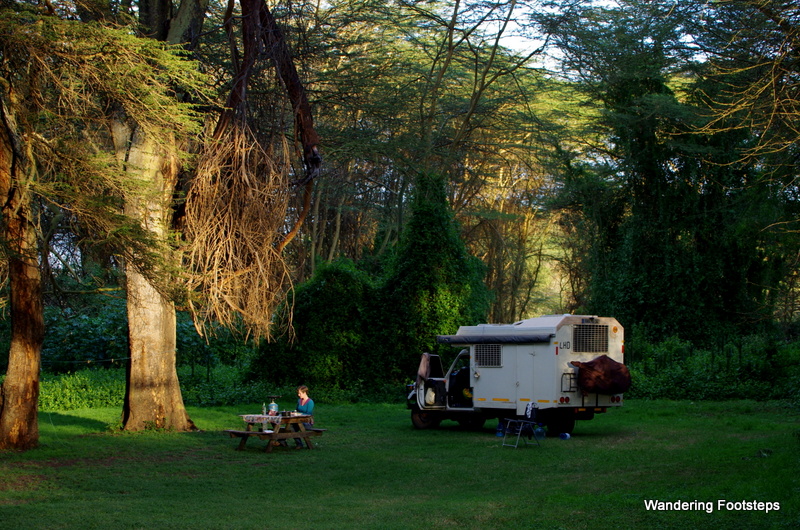 A monkey-filled campsite in Kenya.