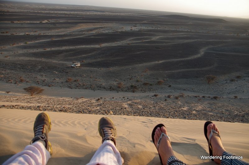 Sitting on a sand dune gazing at the Red Sea off the coast of Sudan.