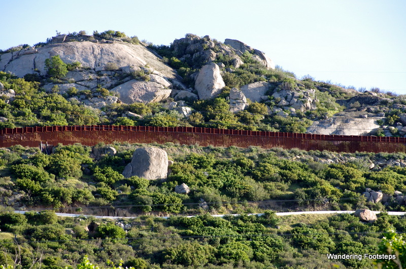 The Mexico Wall, and a Mediterranean-like landscape.