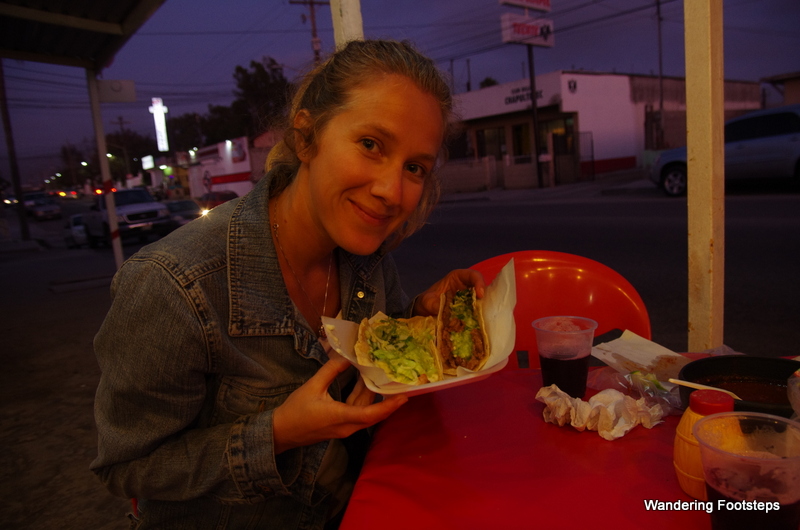 My first tacos in Mexico!