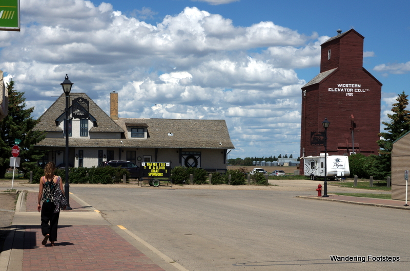 The grain elevator at the end of Gravelbourg's Main Street (and every other town in Southern Saskatchewan).