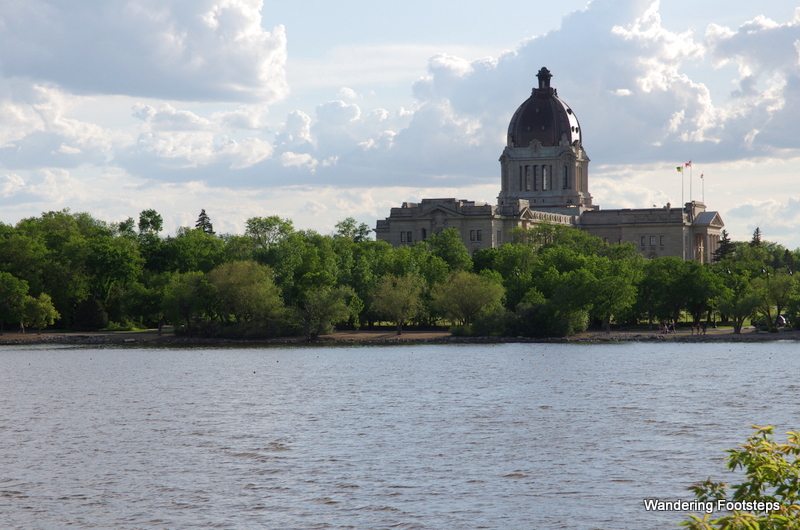 Literally the only photo we took in Regina, Saskatchewan's photo.  This is the nice park around the artificlal lake.