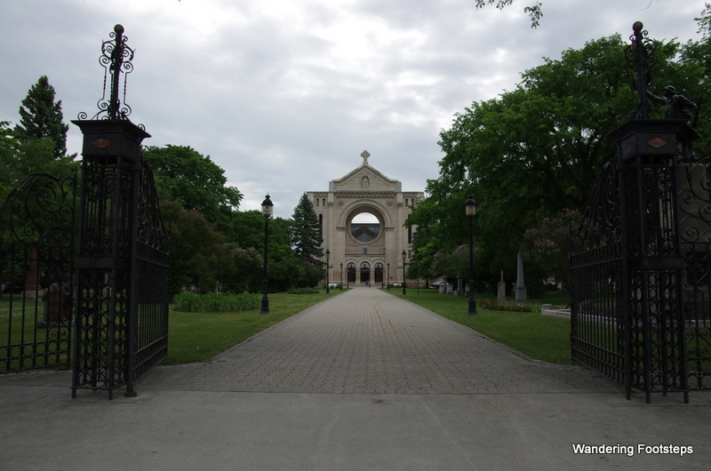 The Cathedral and cemetery in St. Boniface.