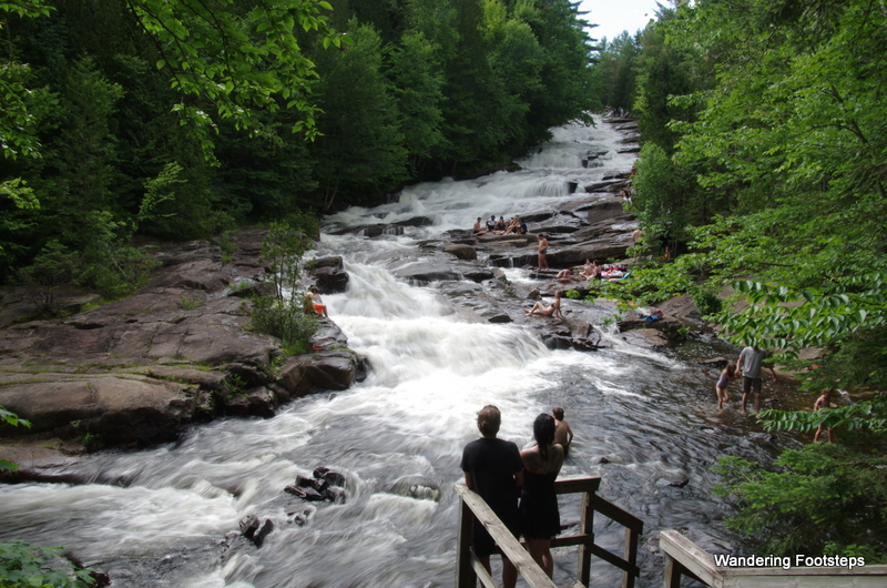We weren't the only ones admiring this waterfall on a glorious hot summer day in Parc National de la Mauricie!