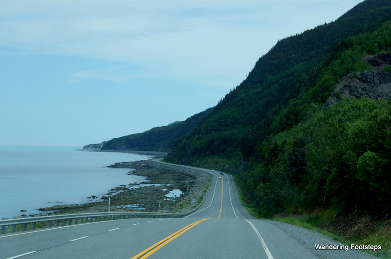 A great example of what the coastal road was like along Gaspé's northern side.