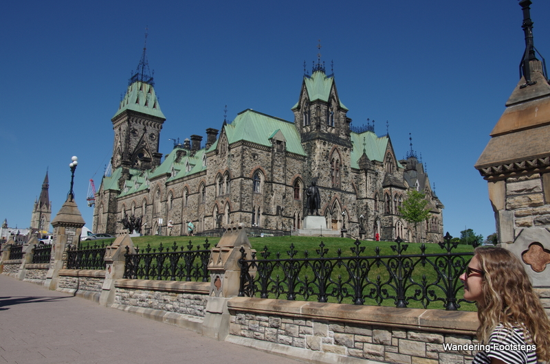 Wandering around Ottawa's tourist sites, which are all very familiar to me.